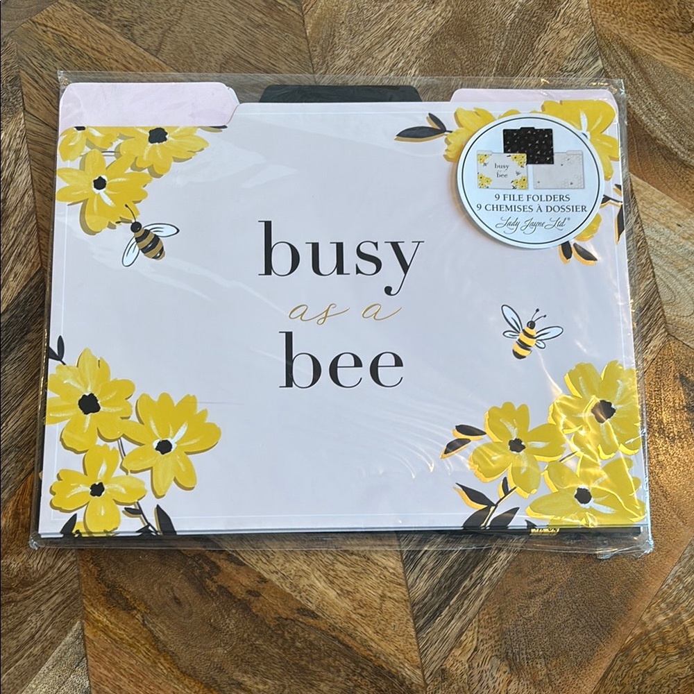 Bee File Folders, set of 9